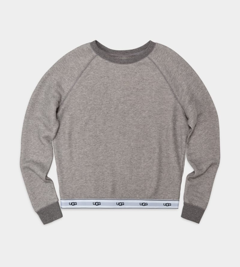 Grey Ugg Nena Crewneck Women's Sweatshirts | Saudi Arabia-3294651