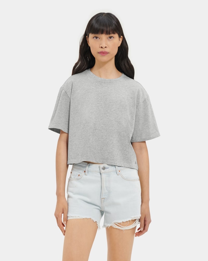 Grey Ugg Tana Cropped Women's Tee | Saudi Arabia-3984217