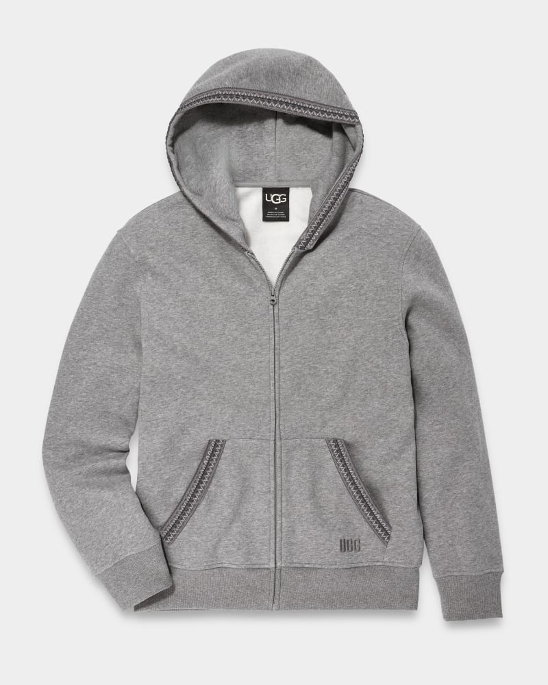 Grey Ugg Tasman Full Zip Men's Hoodie | Saudi Arabia-0364152