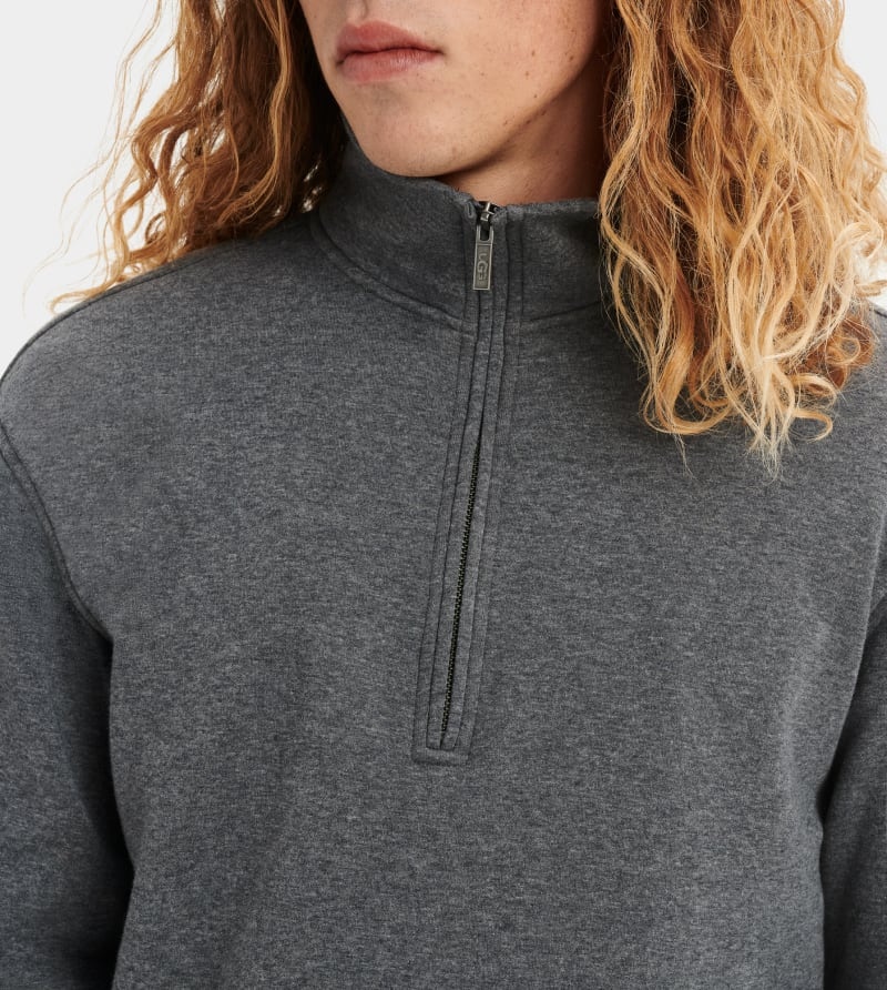 Grey Ugg Zeke Half Zip Men's Pullover | Saudi Arabia-0245768