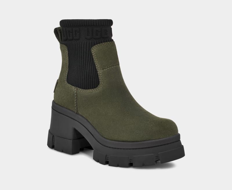 Khaki Ugg Brooklyn Women's Chelsea Boots | Saudi Arabia-6428570