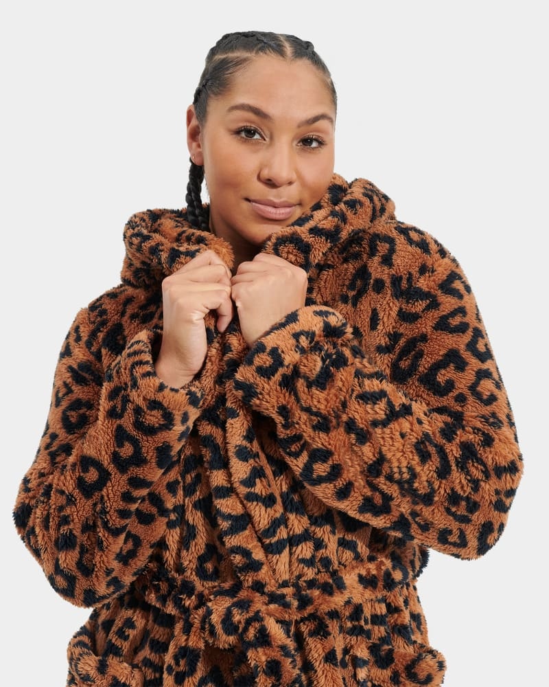 Leopard Ugg Aarti Print Women's Sleepwear | Saudi Arabia-4178650