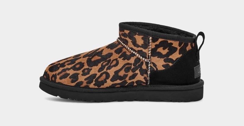 Leopard Ugg Classic Ultra Mini Panther Women's Boots | Saudi Arabia-9170325