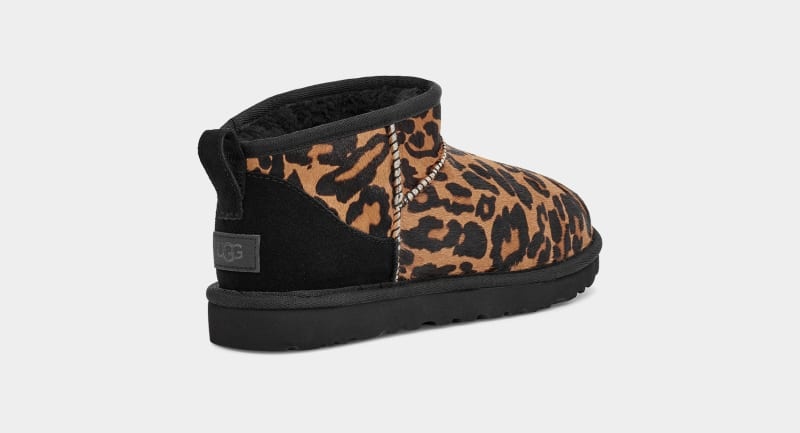 Leopard Ugg Classic Ultra Mini Panther Women's Boots | Saudi Arabia-9170325