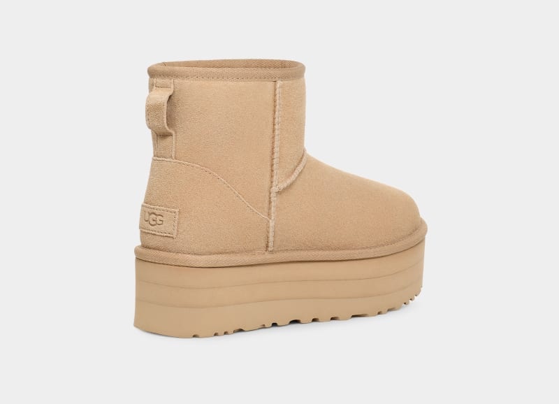 Mustard Ugg Classic Mini Platform Women's Boots | Saudi Arabia-6012973