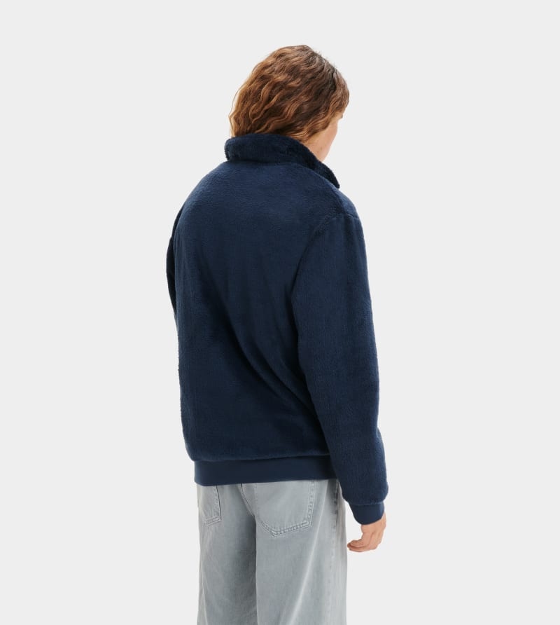 Navy Ugg Zeke Sherpa Men's Sweatshirts | Saudi Arabia-0673415