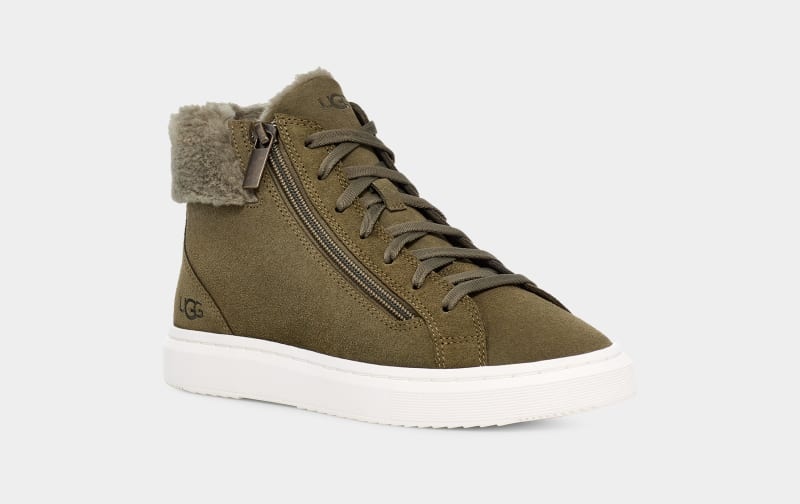 Olive Ugg Alameda Mid Zip Women's Sneakers | Saudi Arabia-9487530