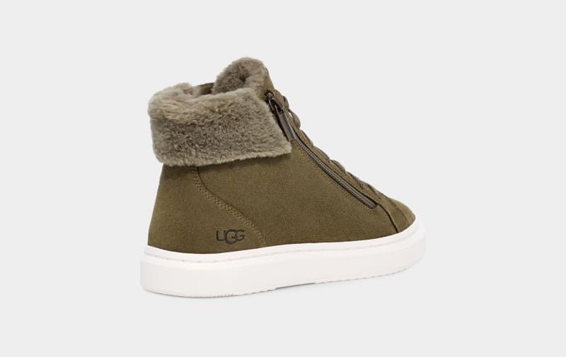 Olive Ugg Alameda Mid Zip Women's Sneakers | Saudi Arabia-9487530