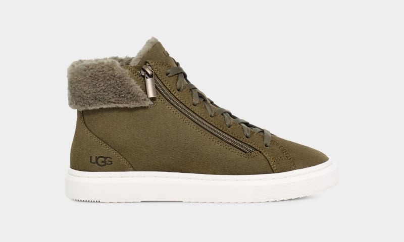 Olive Ugg Alameda Mid Zip Women\'s Sneakers | Saudi Arabia-9487530