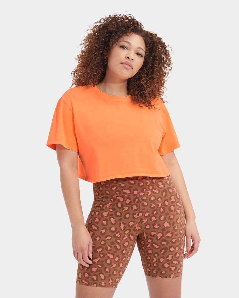 Orange Ugg Tana Cropped Women\'s Tee | Saudi Arabia-2596174