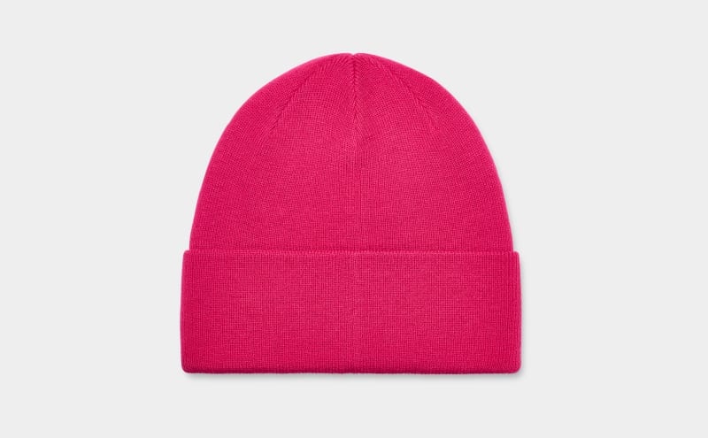 Pink Ugg 3d Graphic Logo Women's Beanie | Saudi Arabia-3604172