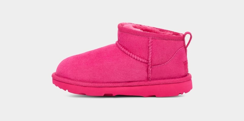 Pink Ugg Classic Ultra Mini Kids' Boots | Saudi Arabia-3219684