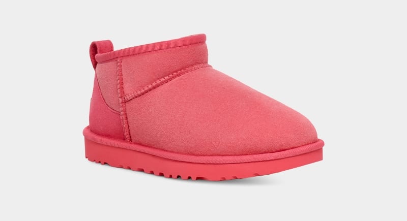 Pink Ugg Classic Ultra Mini Women's Boots | Saudi Arabia-5436012