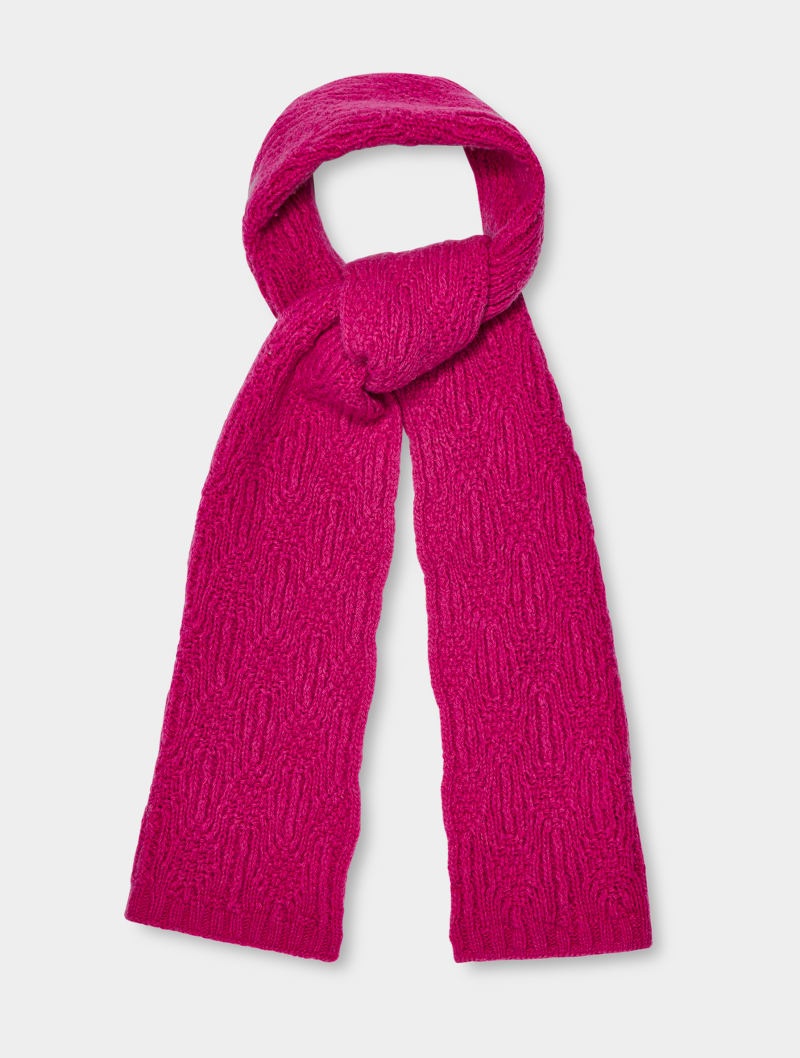 Pink Ugg Desmond Cable Knit Women\'s Scarf | Saudi Arabia-7462890