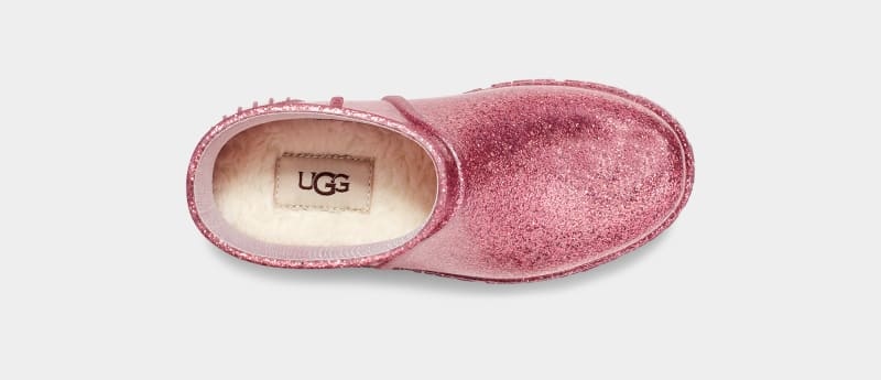 Pink Ugg Drizlita Glitter Kids' Boots | Saudi Arabia-9072456