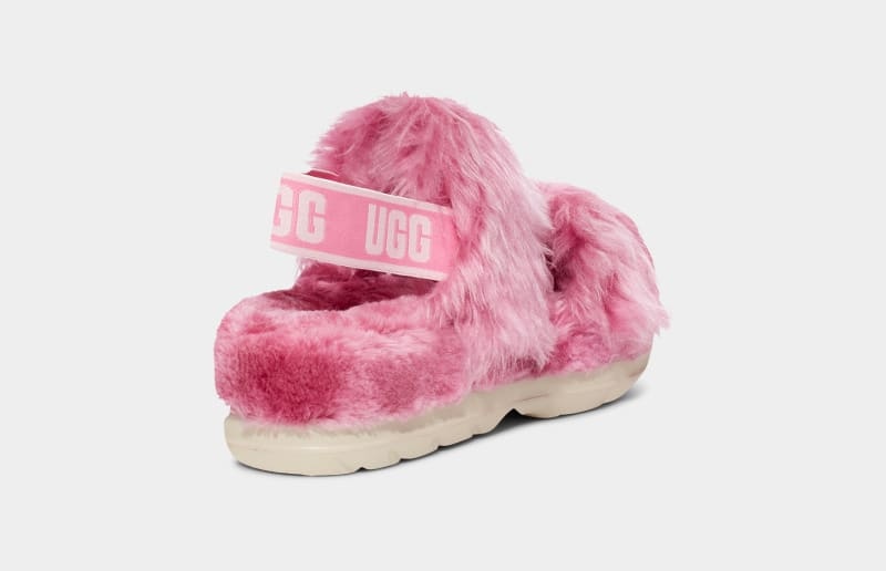 Pink Ugg Fluff Sugar Women's Sandals | Saudi Arabia-3416807