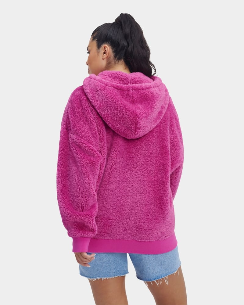 Pink Ugg Loyra Sherpa Women's Hoodie | Saudi Arabia-9486735