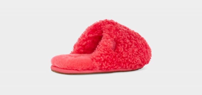 Pink Ugg Maxi Curly Women's Slides | Saudi Arabia-9152786