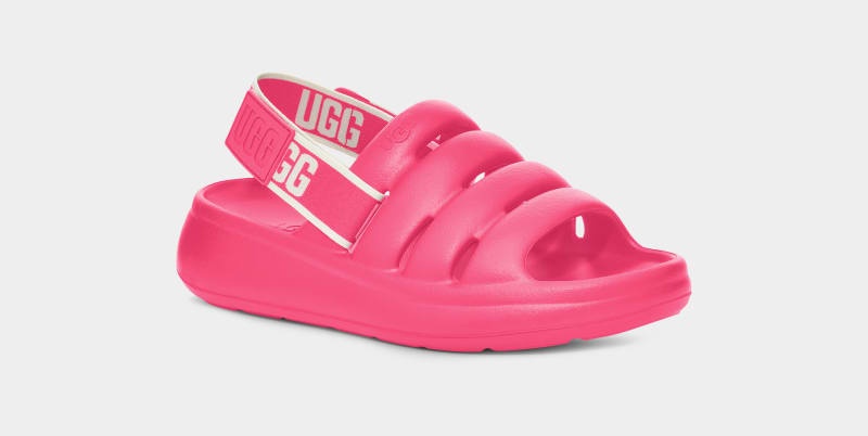 Pink Ugg Sport Yeah Women's Slides | Saudi Arabia-5127349