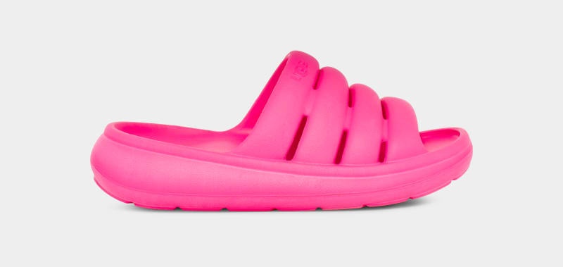 Pink Ugg Sport Yeah Women's Slides | Saudi Arabia-5127349