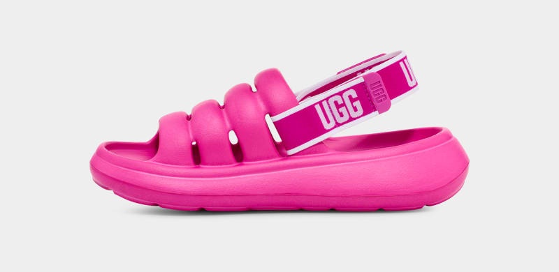 Pink Ugg Sport Yeah Women's Slides | Saudi Arabia-9576384