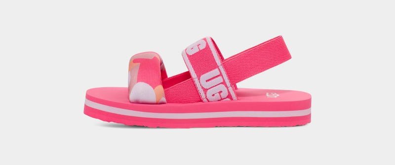 Pink Ugg Zuma Sling Camopop Kids' Slippers | Saudi Arabia-3584169