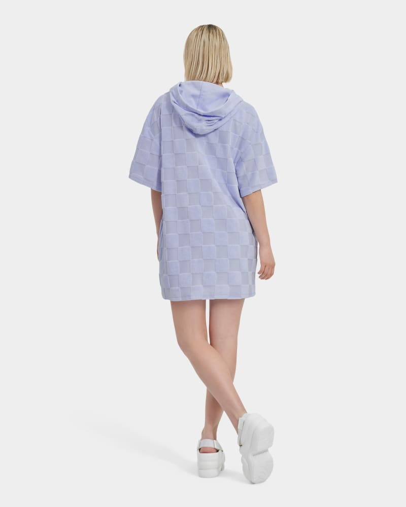 Purple Ugg Kassey Hooded Check Women's Dress | Saudi Arabia-2948107