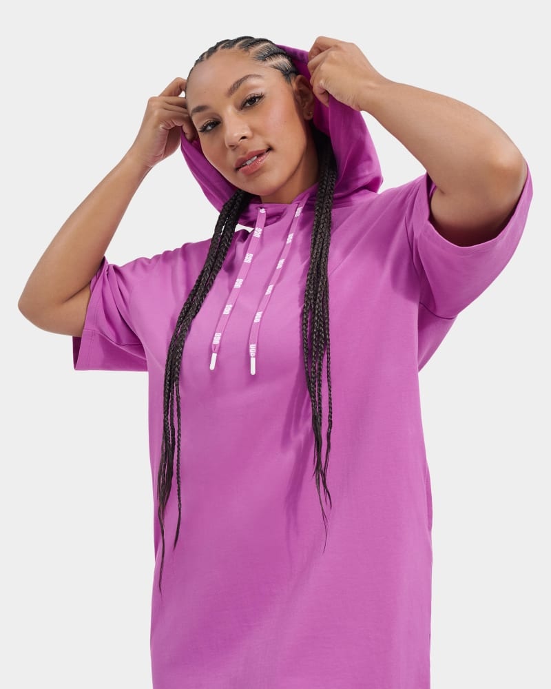 Purple Ugg Kassey Hooded T Shirt Women's Dress | Saudi Arabia-3501298