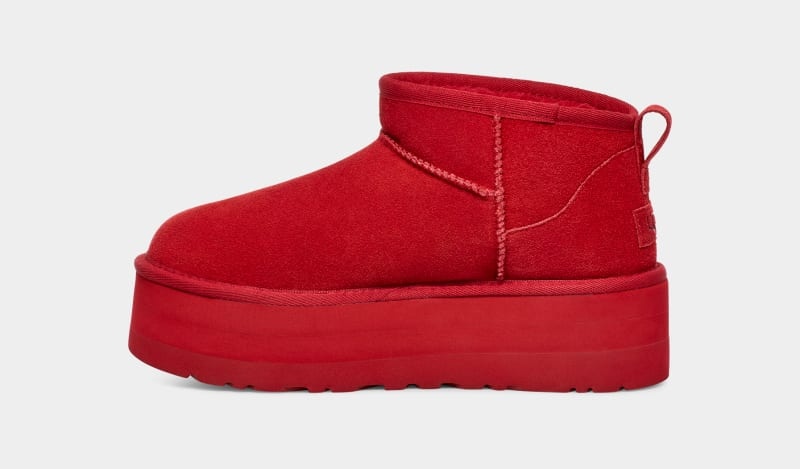 Red Ugg Classic Ultra Mini Platform Women's Boots | Saudi Arabia-1576328