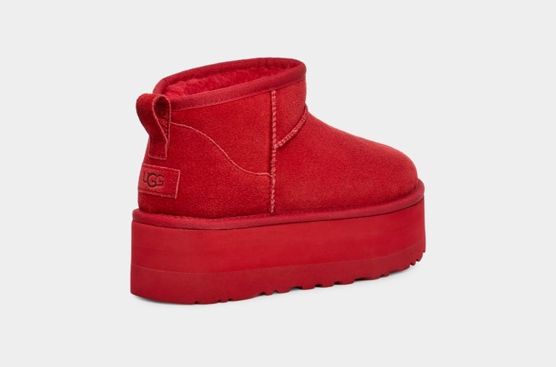 Red Ugg Classic Ultra Mini Platform Women's Boots | Saudi Arabia-1576328