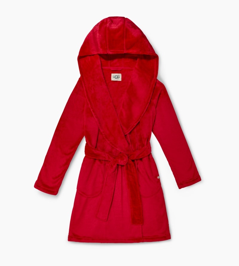 Red Ugg Miranda Fleece Women\'s Robe | Saudi Arabia-3258071