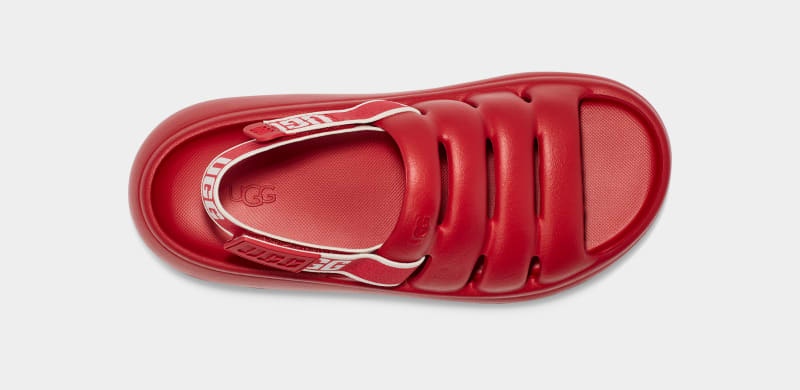 Red Ugg Sport Yeah Women's Slides | Saudi Arabia-1863529