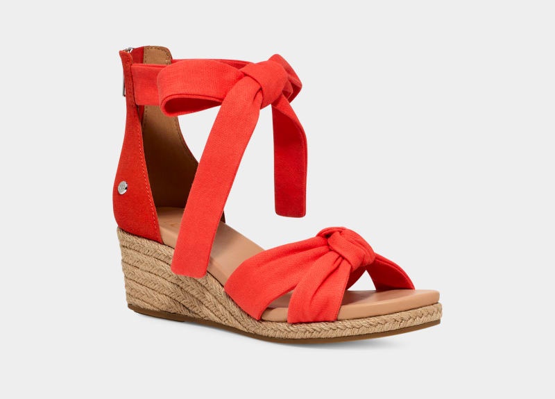 Red Ugg Yarrow Women's Sandals | Saudi Arabia-5694701