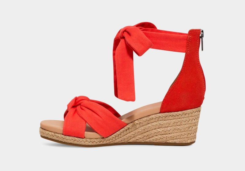 Red Ugg Yarrow Women's Sandals | Saudi Arabia-5694701