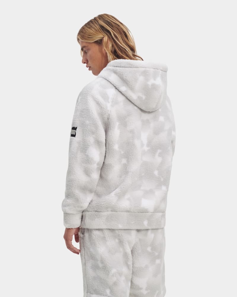 White Camo Ugg Dannen Sherpa Men's Hoodie | Saudi Arabia-1657203