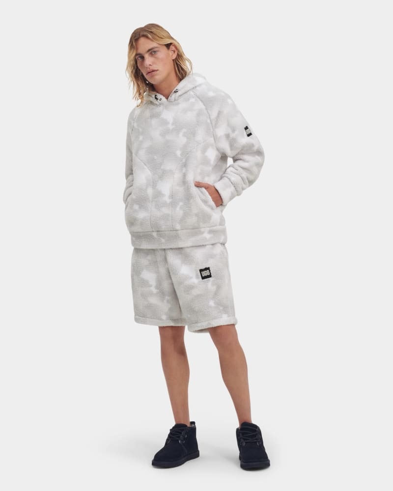 White Camo Ugg Dannen Sherpa Men's Hoodie | Saudi Arabia-1657203