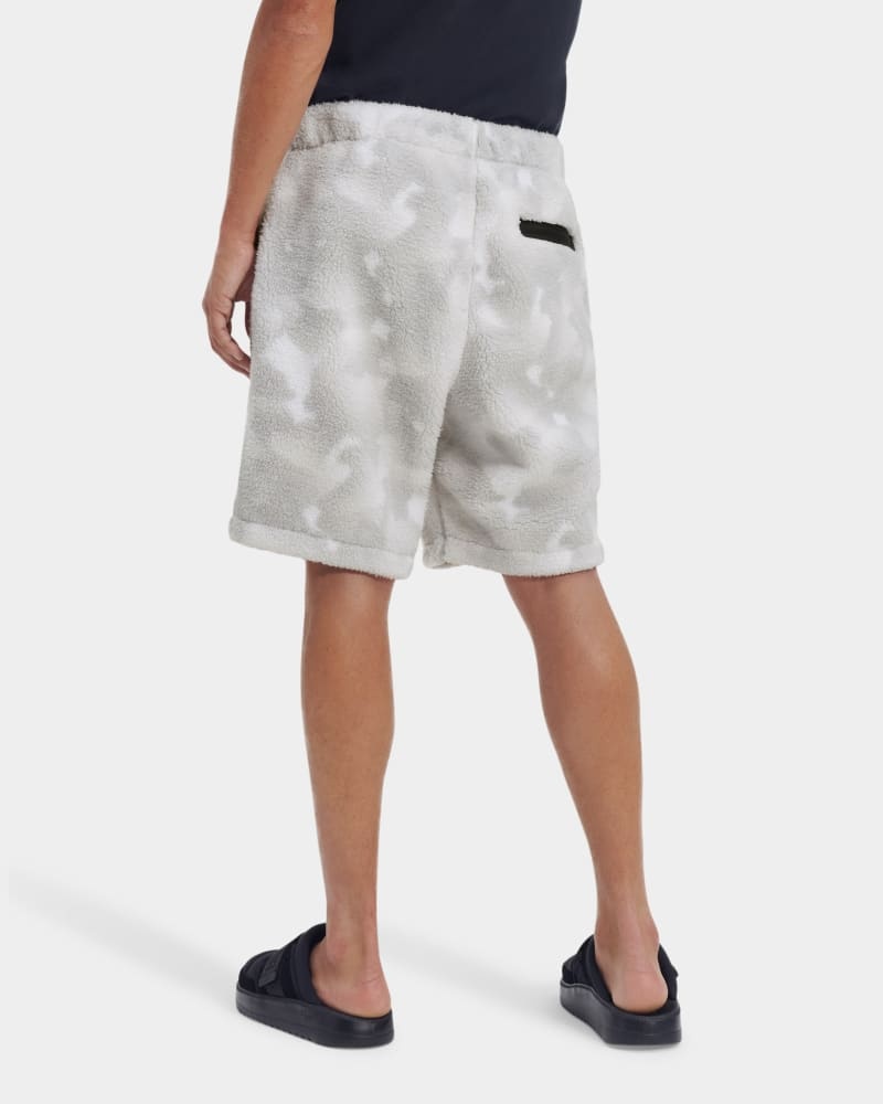 White Camo Ugg Eckard Sherpa Men's Shorts | Saudi Arabia-1403962