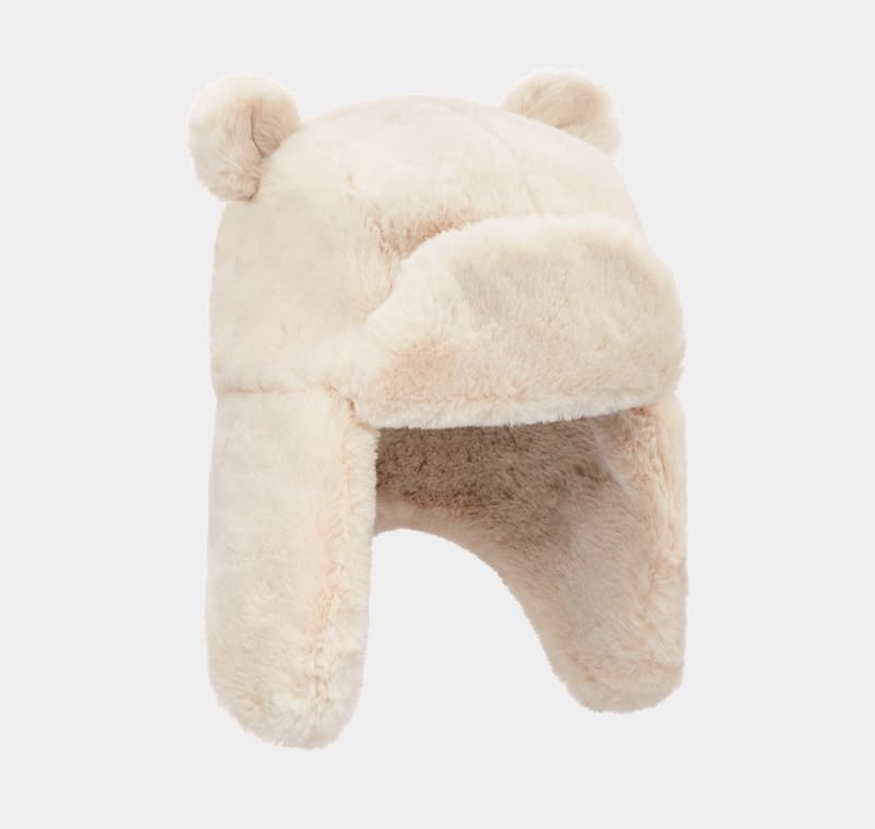 White Ugg Faux Fur Trapper With Ears Kids' Hats | Saudi Arabia-5609437