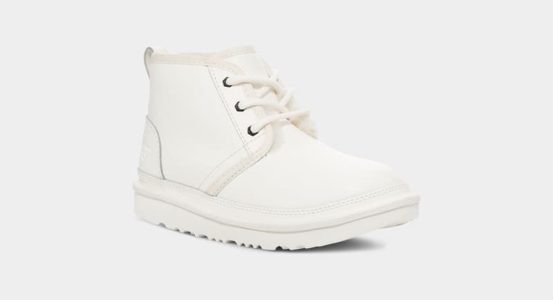 White Ugg Neumel Ii Leather Kids' Boots | Saudi Arabia-0174359