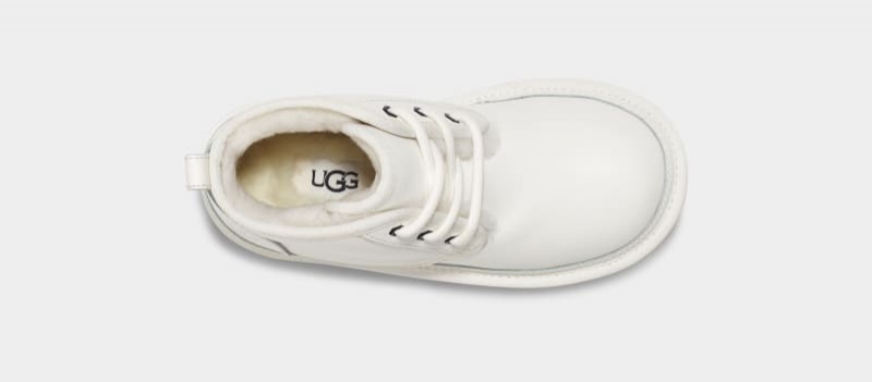 White Ugg Neumel Ii Leather Kids' Boots | Saudi Arabia-0174359