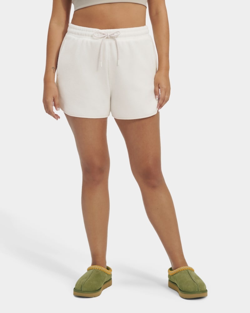 White Ugg Petria Sherpa Women's Shorts | Saudi Arabia-0482519