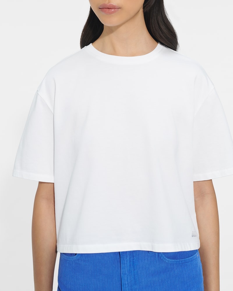 White Ugg Tana Cropped Women's Tee | Saudi Arabia-8201476