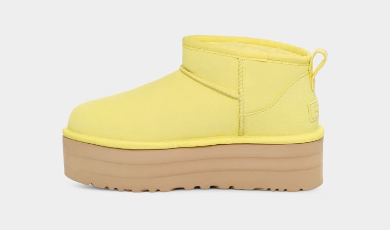 Yellow Ugg Classic Ultra Mini Platform Women's Boots | Saudi Arabia-4932786