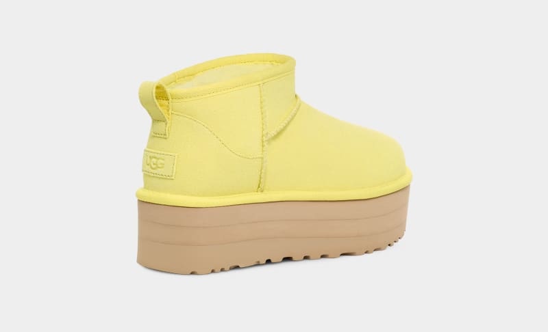 Yellow Ugg Classic Ultra Mini Platform Women's Boots | Saudi Arabia-4932786