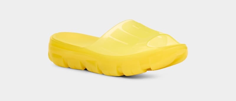 Yellow Ugg Jella Clear Women's Slides | Saudi Arabia-4680519