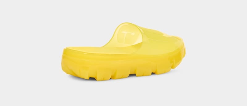 Yellow Ugg Jella Clear Women's Slides | Saudi Arabia-4680519